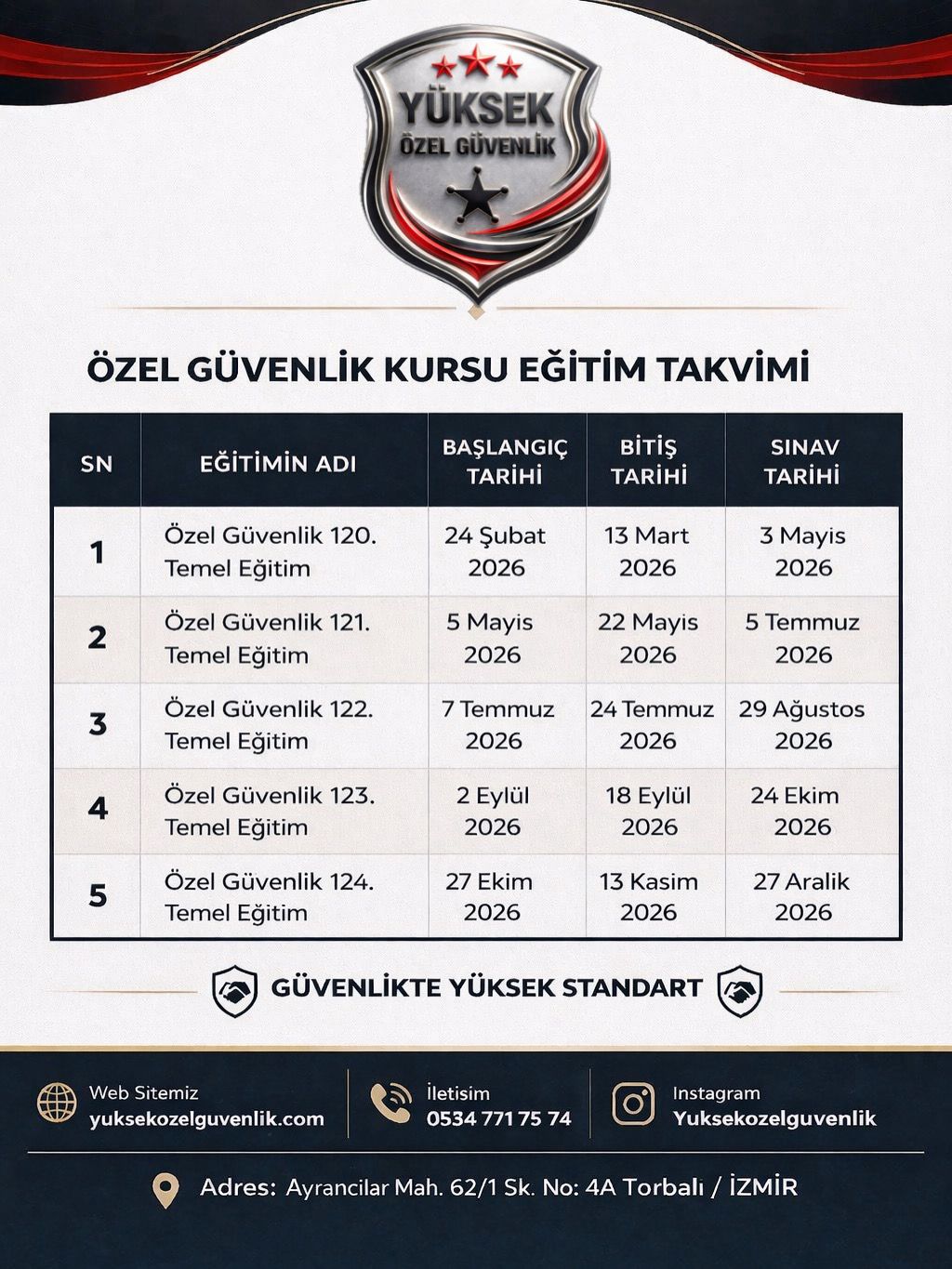 2026 Yılı Eğitim Ve Sınav Takvimi